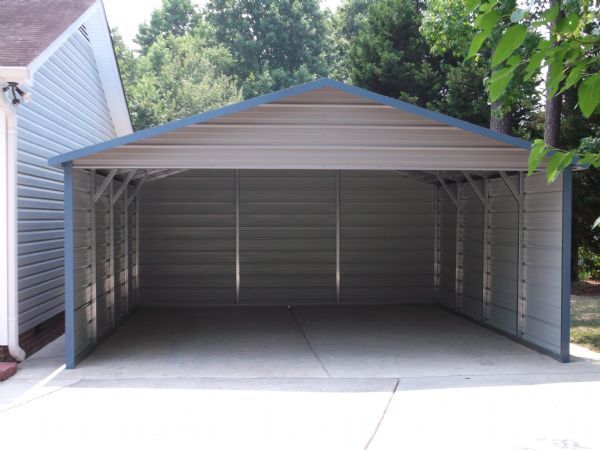 Steel — Carport with Blue Lining in Seaford, DE