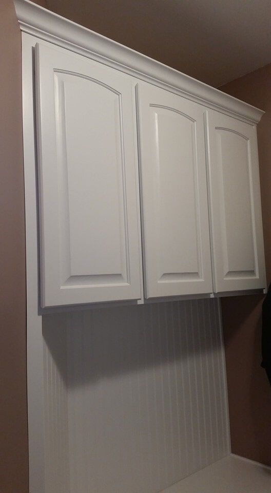 Clear White Cabinet of Kitchen - Cabinet Dealers in Alsip, IL