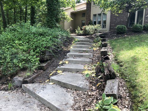 House Stone Stairs — Sharpsville, IN — Bridge Landscaping