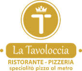 A logo for la tavolocca ristorante pizzeria specialità pizza al metro