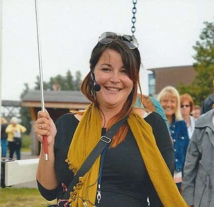 a picture of Local Guide Mariska wearing a headset