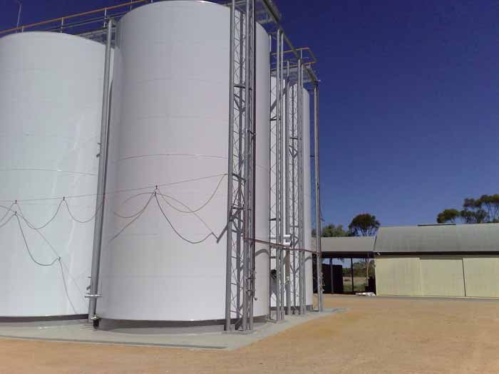 tanks with ladders attached