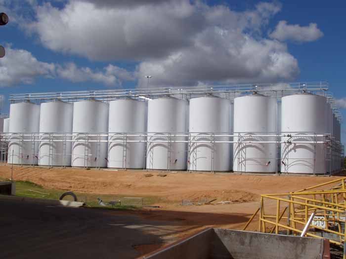 huge tanks with built in walkway