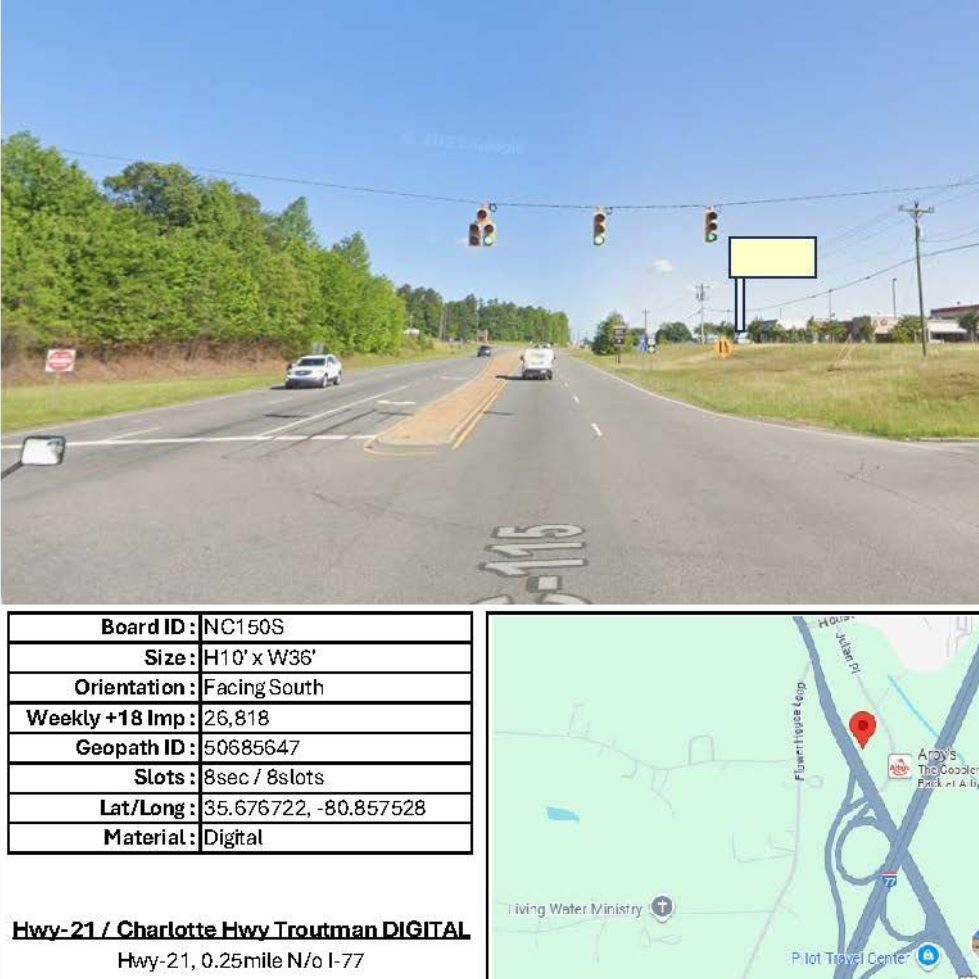 Digital Billboard Troutman, North Carolina