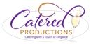 A logo for catered productions catering with a touch of elegance