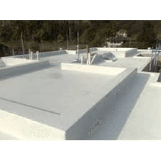 vista di un tetto impermeabilizzato