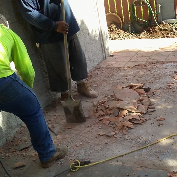 Removing Old Bricks Flooring
