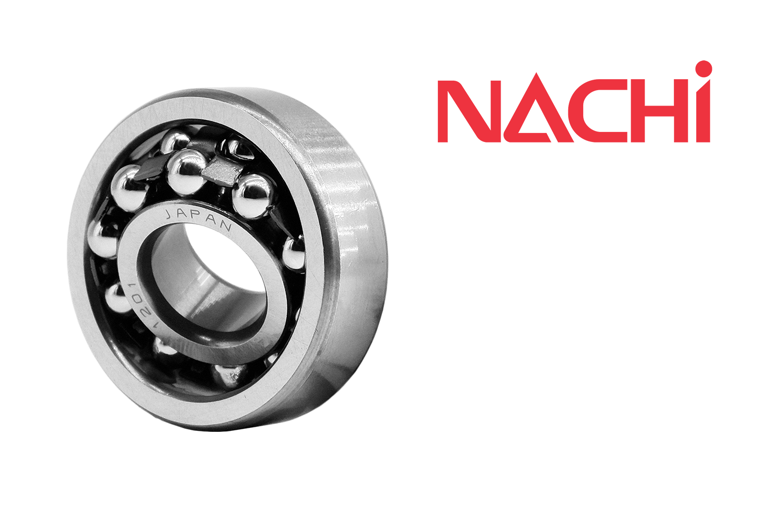 NACHI logo beside a close-up of a metal ball bearing — Eastcoast Bearings & Hydraulics in Maclean, NSW