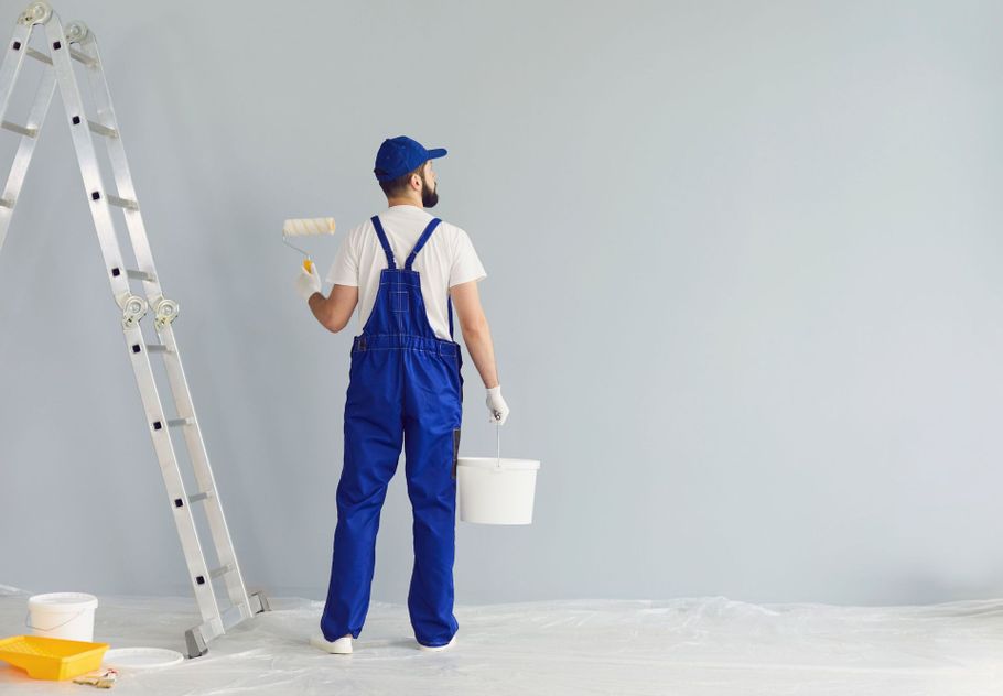painting contractor ready to start painting residential interior in Oklahoma