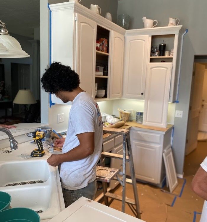 Interior house cabinet painting Stillwater OK