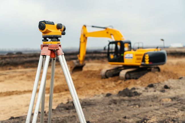 a surveyor tool on the site