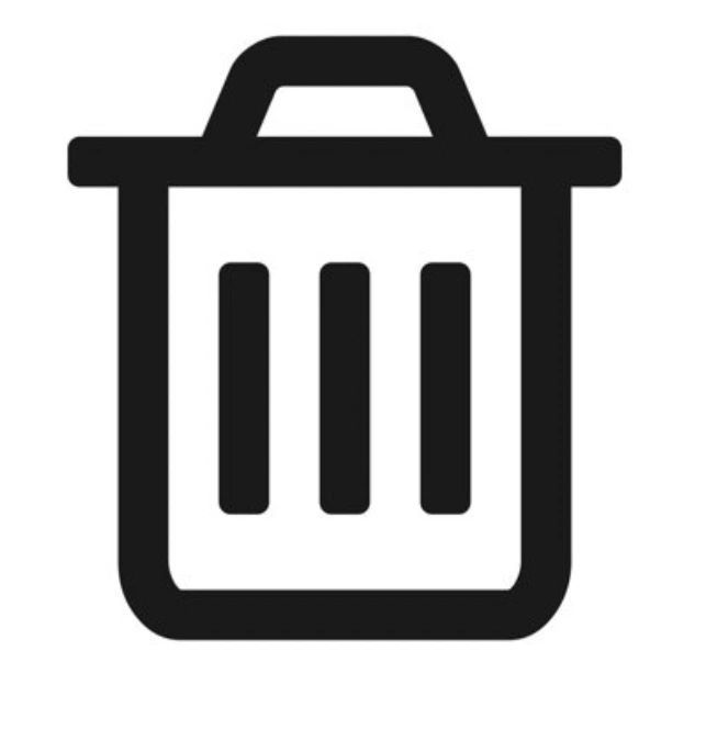 Trash can icon.