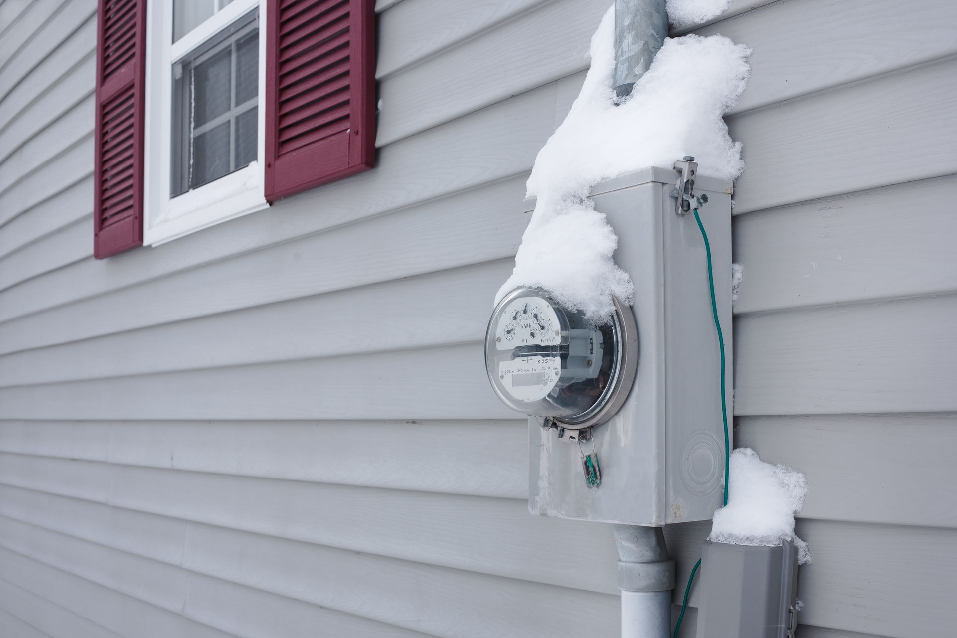 electrical system outside in the snow