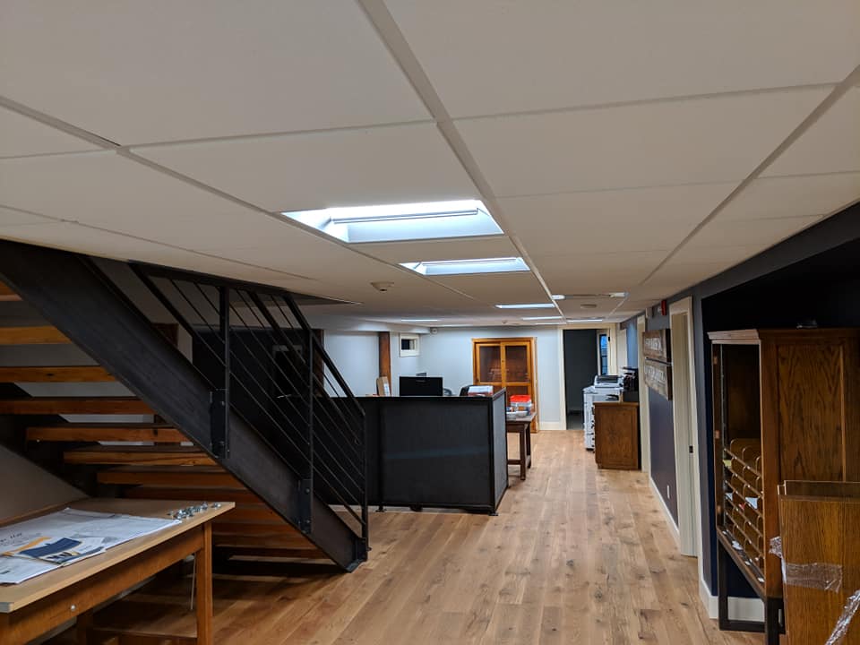 basement lighting install