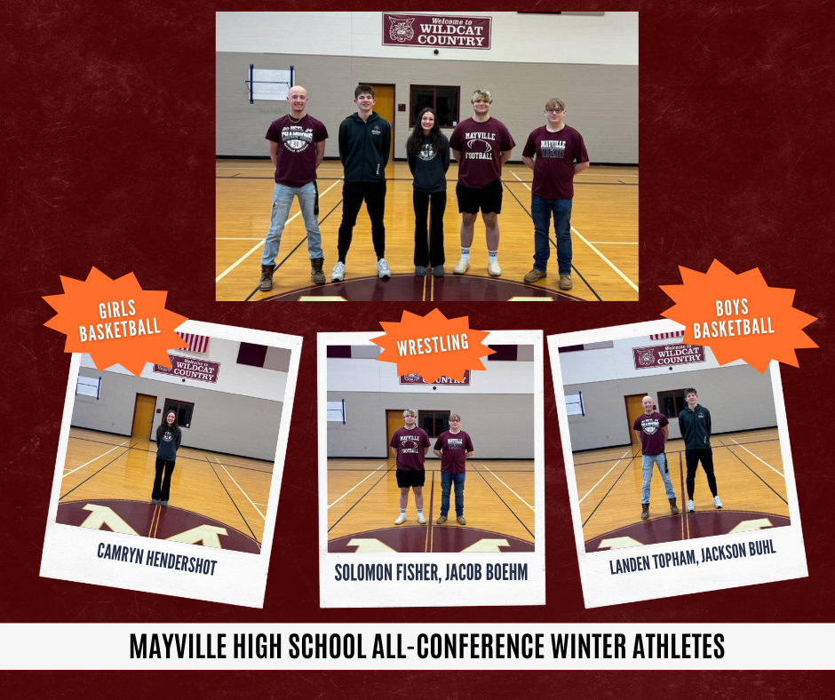 Mayville All-Conference Winter Athletes