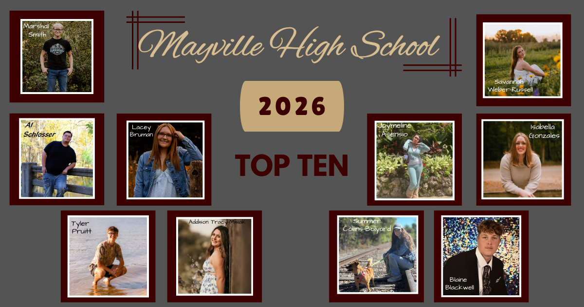 Mayville High School top ten 2026