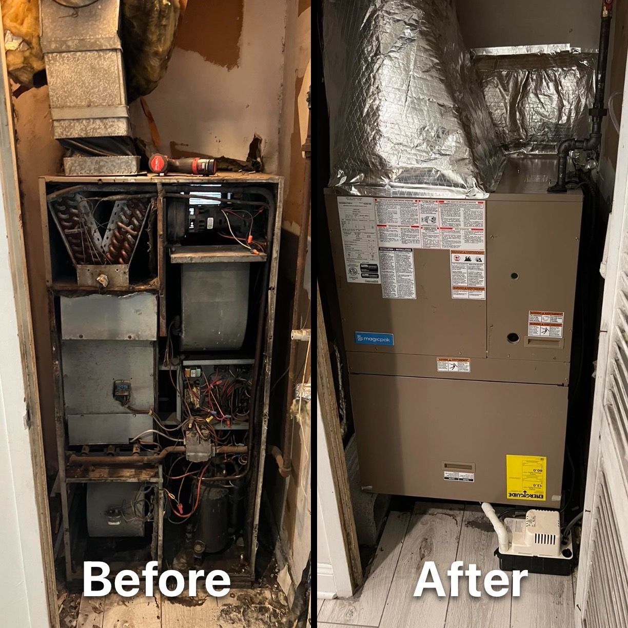 Before and After Complete HVAC — Staten Island, NY — Cool Off HVAC