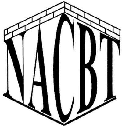 A black and white logo for a company called nacbt.