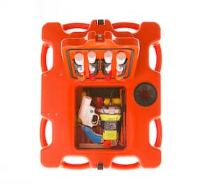 A red box with a lot of items inside of it. LIFECELL products