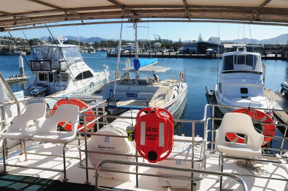 A group of boats are docked in a harbor. LIFECELL products