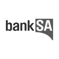 BankSA logo, featuring a stylized red 'S' within a shield, symbolising strength and security for South Australia.