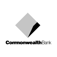 Commonwealth Bank logo, a yellow and black diamond with a stylized 'C,' symbolizing trust and financial innovation in Australia.