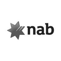 NAB logo, featuring a green and black stylized 'N,' symbolizing trust and innovation from National Australia Bank.