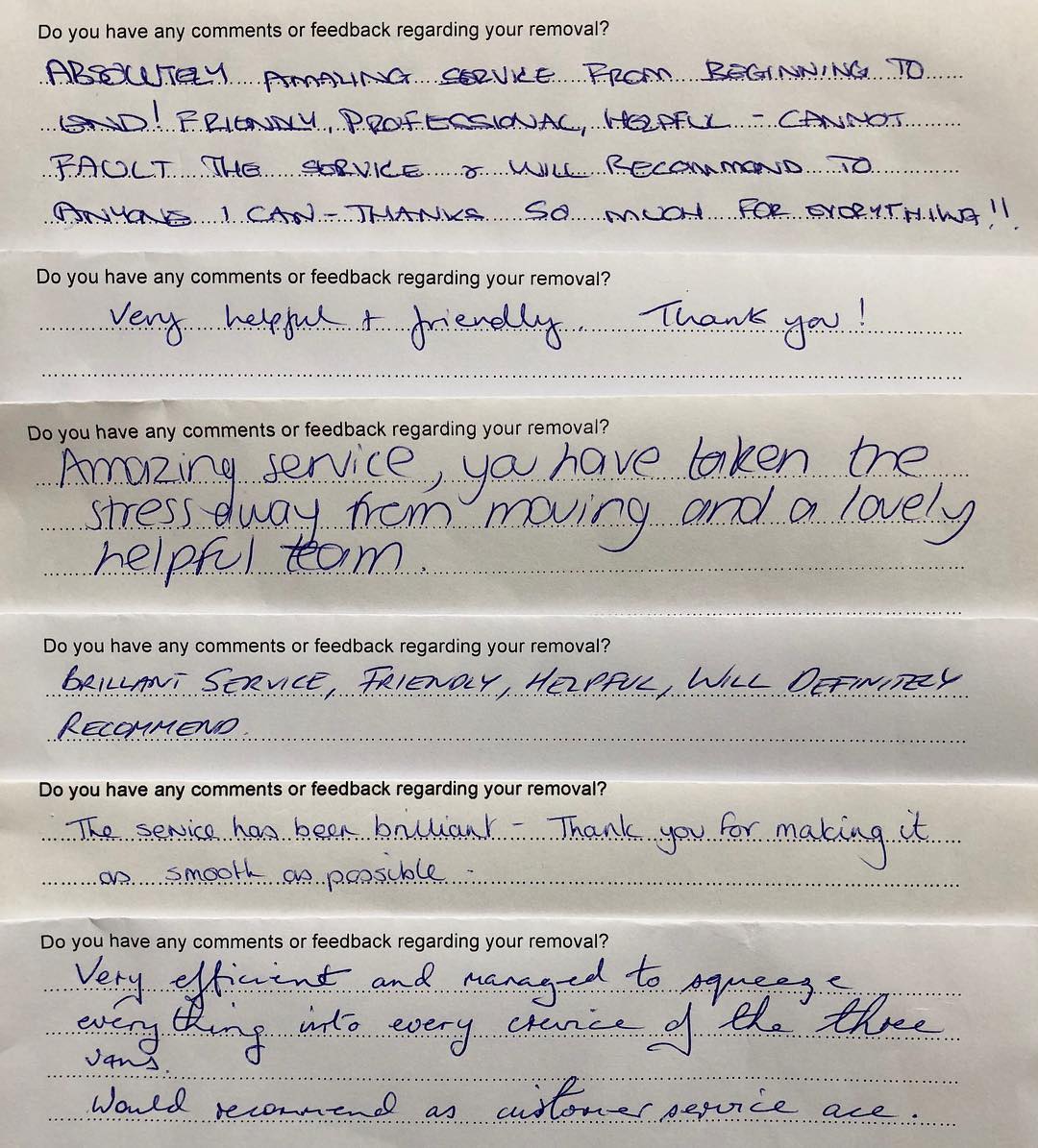 Akers removals feedback