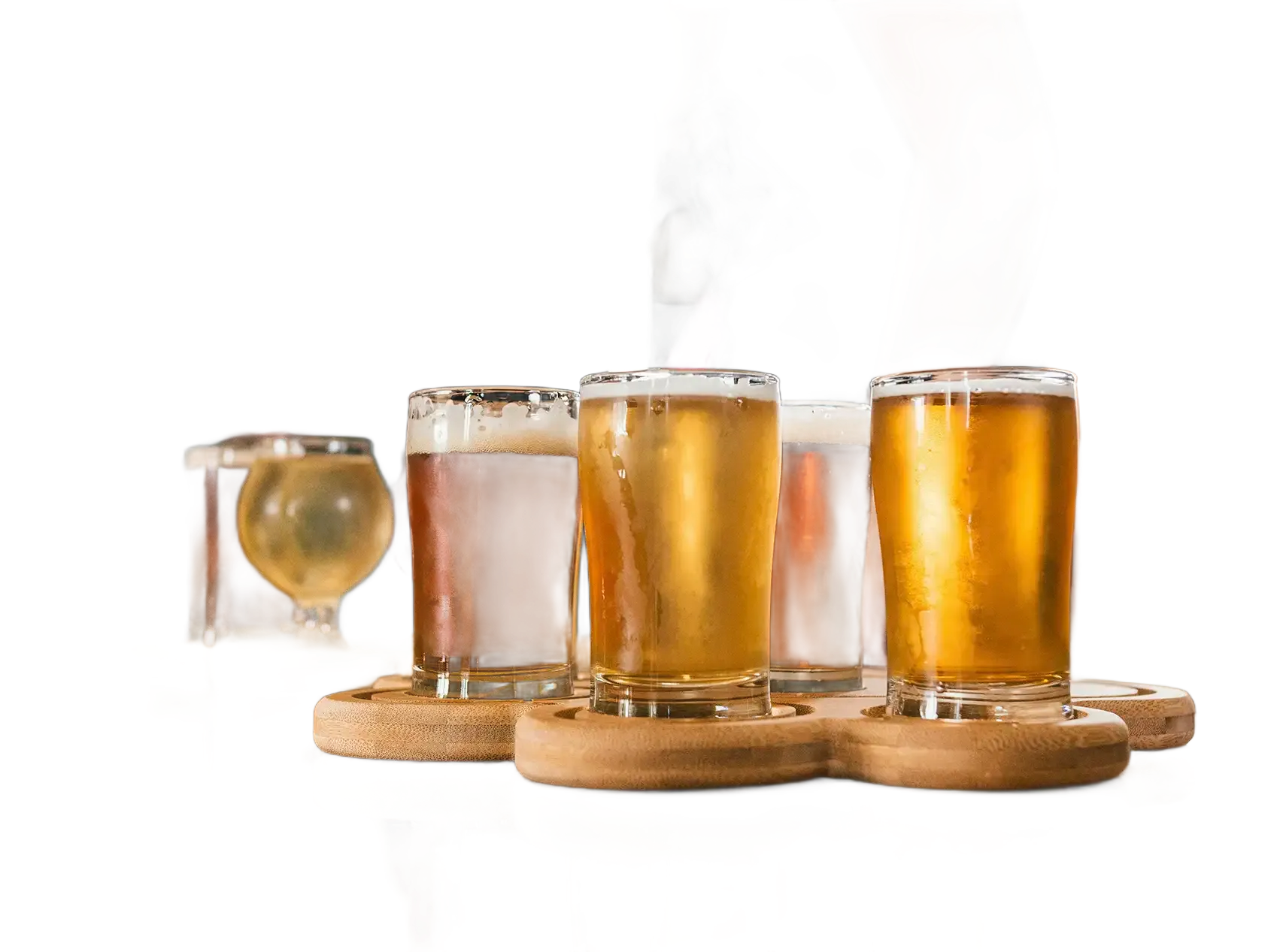 glasses full of beer