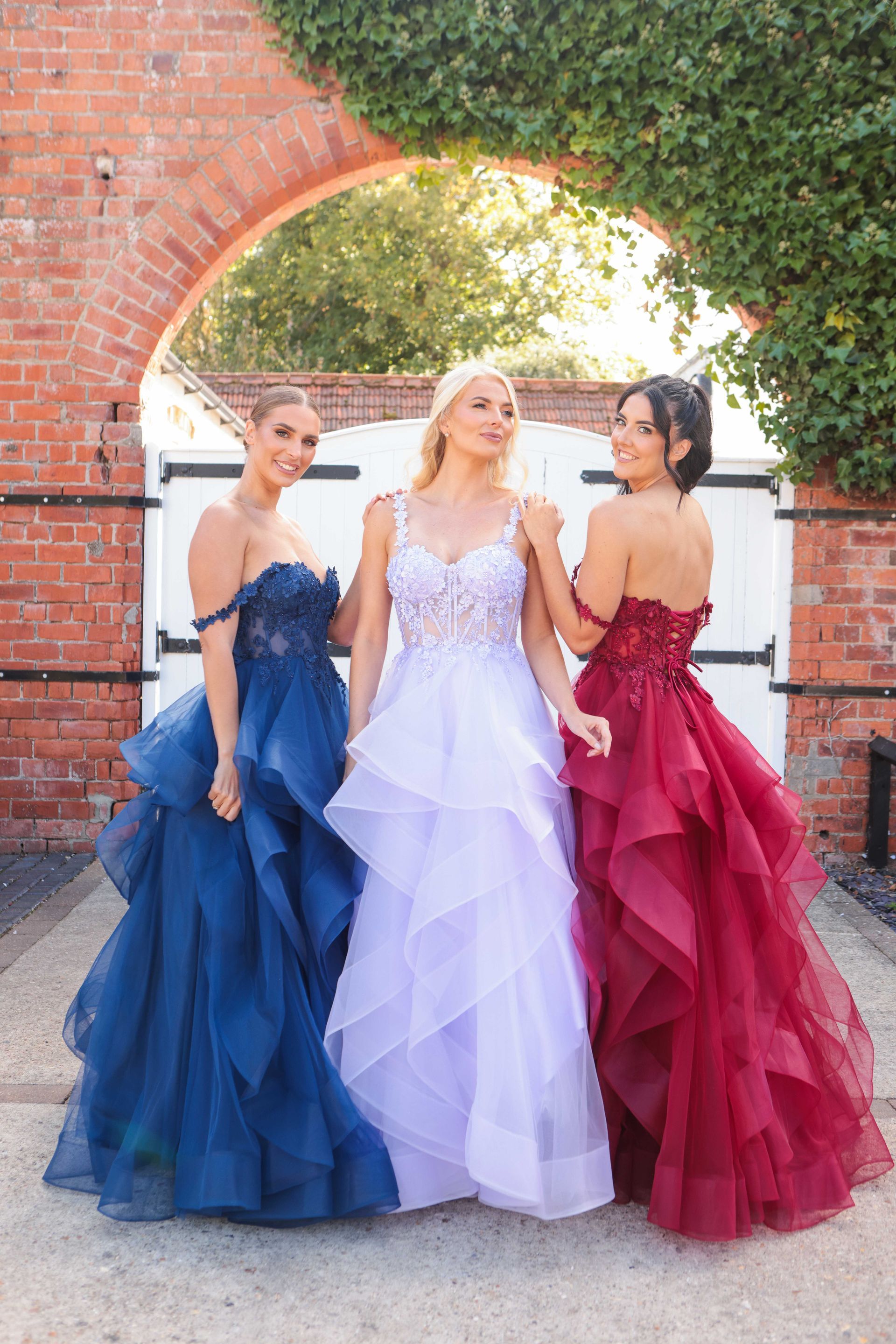 Navy, Lilac, and Burgundy