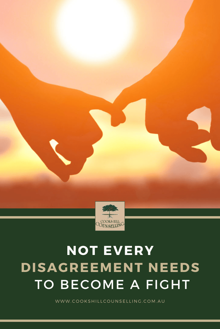 Not every disagreement needs to become a fight