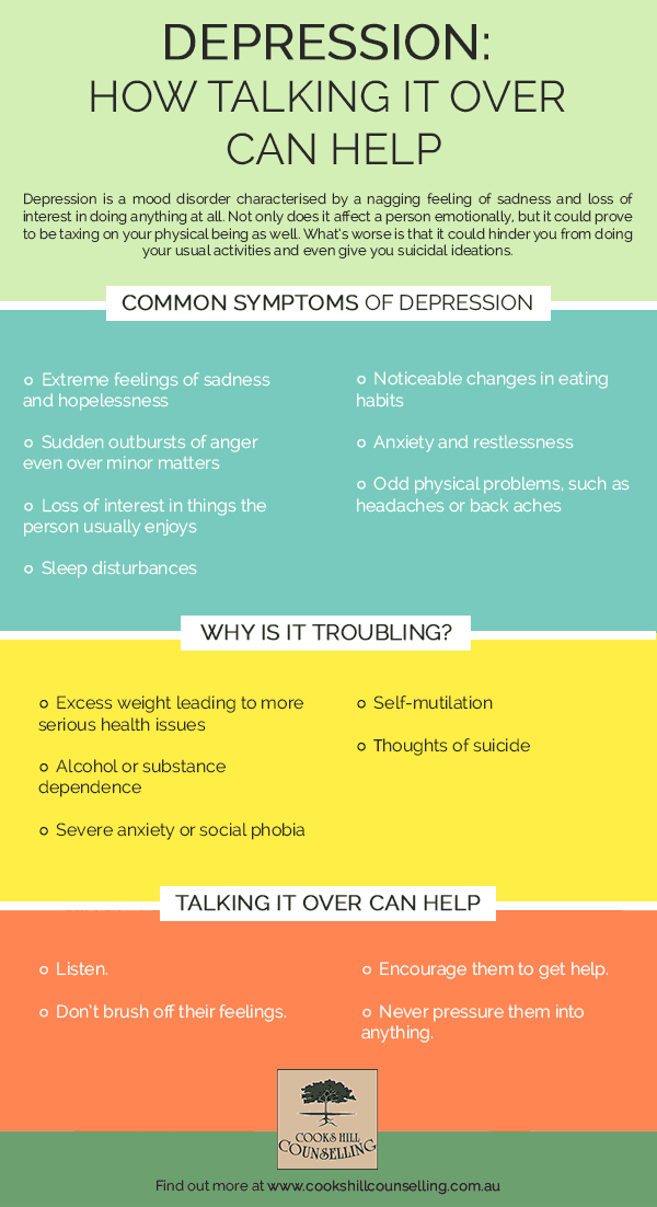 Talking over depression can help you