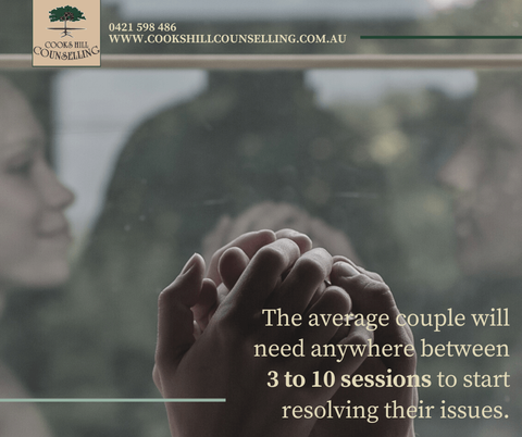 The average couple will need between 3-10 sessions to start resolving issues