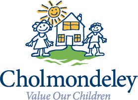 A logo for cholmondley value our children