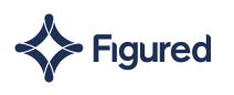 The logo for figured is a blue diamond on a white background.