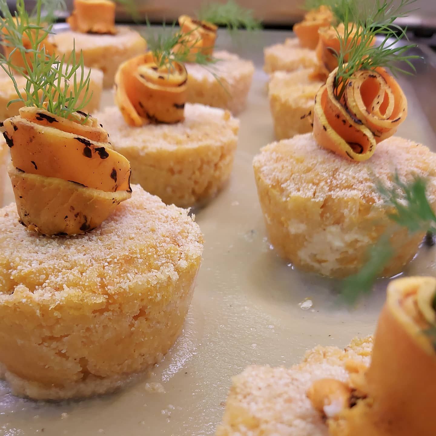 risotto con zucca e crema di melanzane