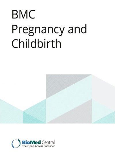 Logo for BMC Pregnancy and Childbirth journal featuring the title in bold text above a geometric graphic.