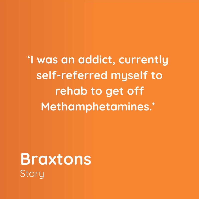 An orange background with braxtons story written on it