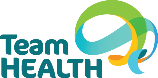 The TeamHealth logo: a teal text 