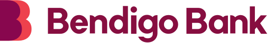 The Bendigo Bank logo, featuring a stylized purple and red 