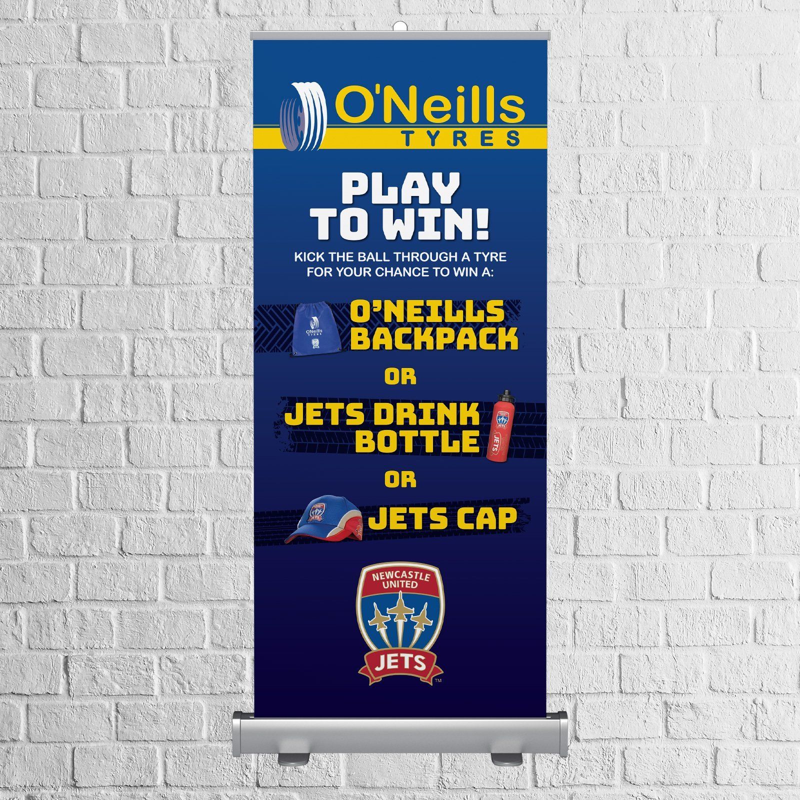 O'Neill's Tyres Event Pull Up Banner