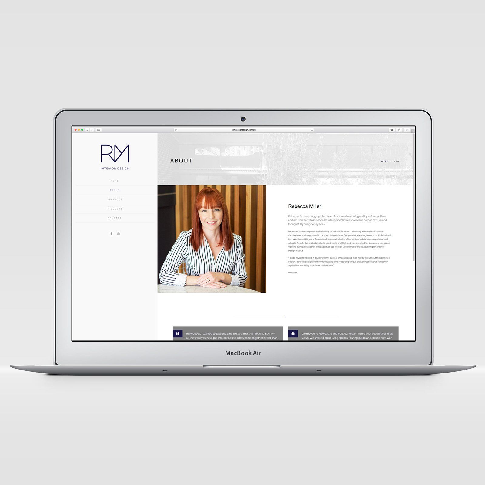 RM Interior Design Responsive Website