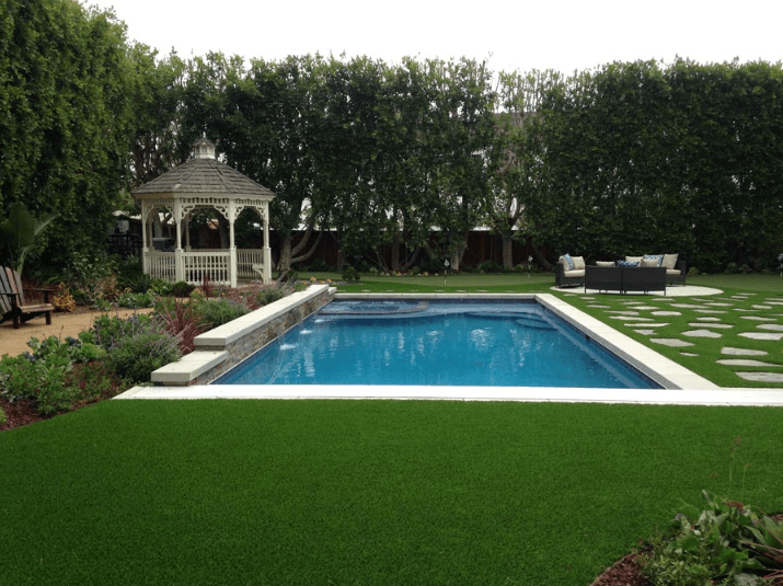 pool and artificial grass