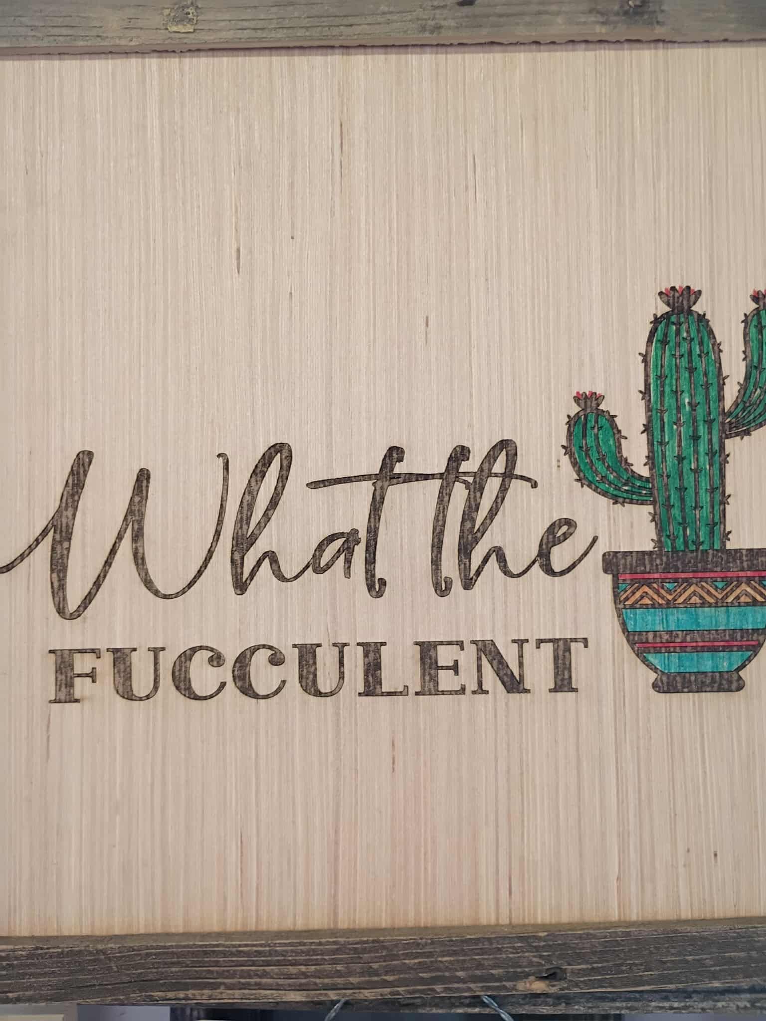 Wooden sign with the words