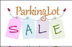 Parking Lot Sale sign: