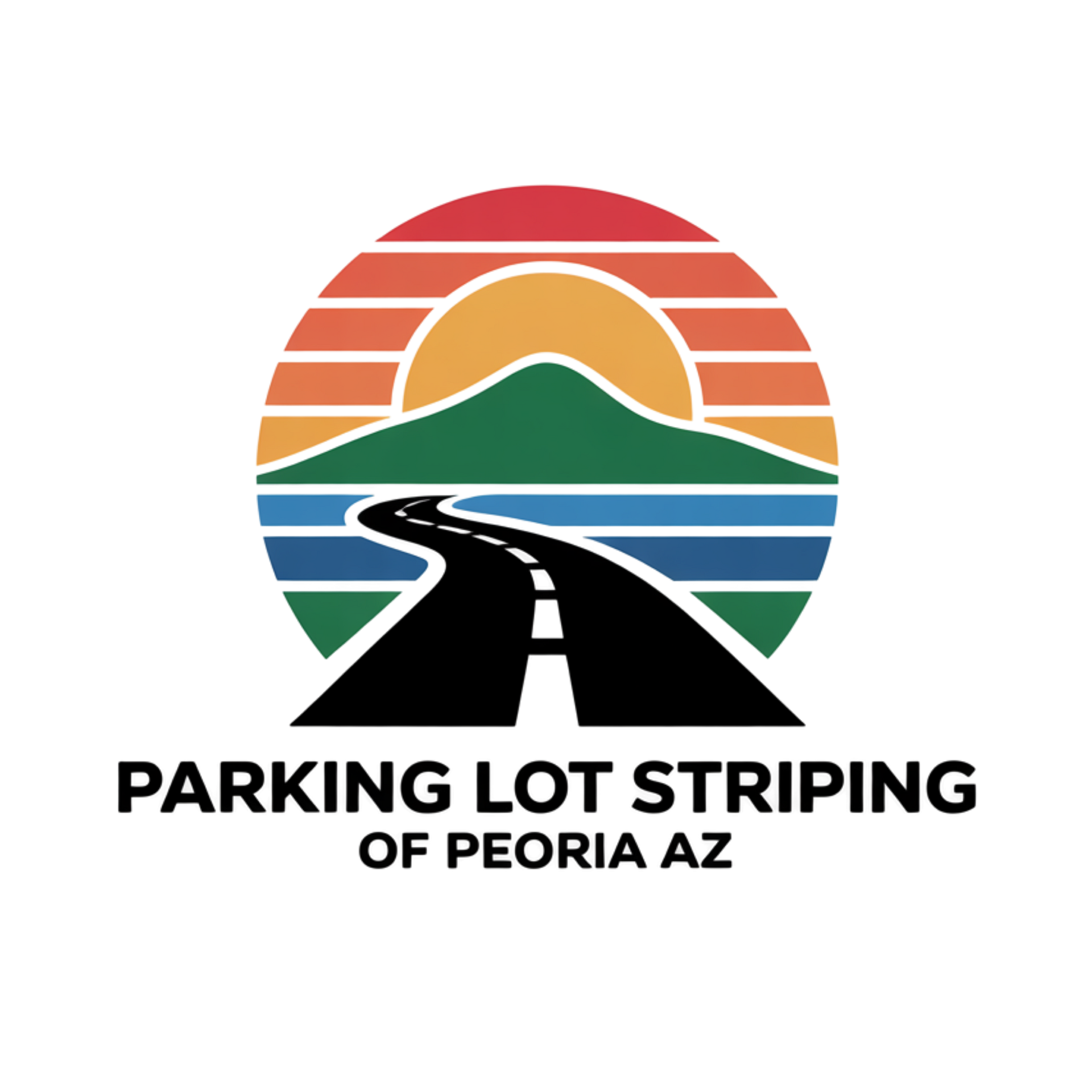 Parking Lot Striping of Peoria AZ logo for professional striping and asphalt services