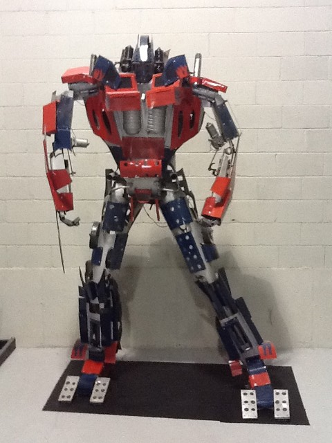Blue and Red Metal Robot — Art Gallery in Staten Island, NY