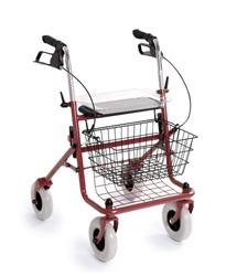 ROLLATOR PIEGHEVOLE IN ACCIAIO VERNICIATO - 4 RUOTE