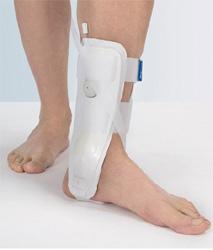 struttura bivalve con cuscinetti per caviglia