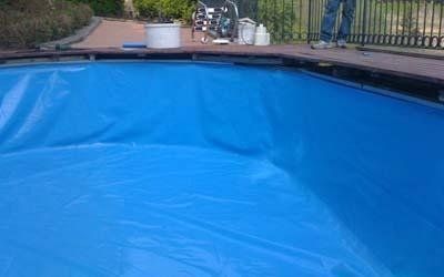 rivestimento interno di una piscina in PVC